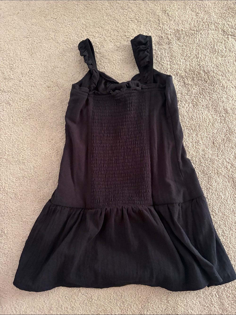 art class Black Button-Front Ruffle Strap Sundress - Picture 2 of 4